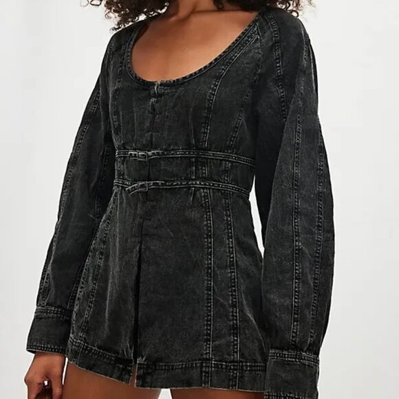 Free People Sunbleached Memory Tunic Shirt. - Picture 1 of 8